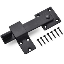 Fence Gate Latch Black Add Privacy Heavy Duty Hardware for Shed Door Farm Gate