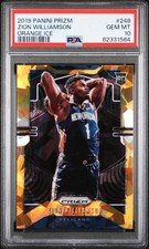 2019 Panini Prizm Zion Williamson Orange Ice Rookie PSA 10 Gem Mint Pelicans 🔥