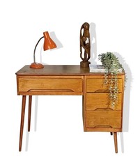 VINTAGE MID CENTURY PLYWOOD DESK LIDEN STYLE