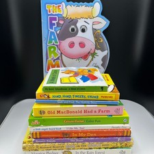 11 Baby Toddler Board Books Learning Colors Farm Animals Ocean Unisex Sturdy
