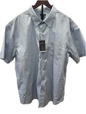 Van Heusen Wrinkle Free Essential Blue Short Sleeve Shirt, XXL, New With Tags