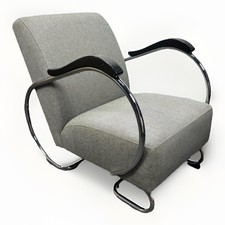 ORIGINAL DYKMEYER Sessel Stahlrohr Bauhaus Vintage Art Deco