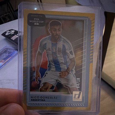 Panini 2025-26 Donruss Road to FIFA World Cup Nico Gonzalez Argentina  /10 Gold