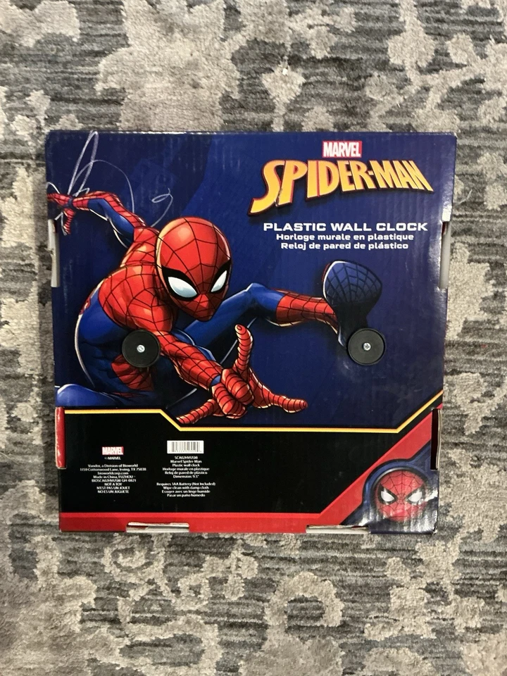 Reloj de Pared Spiderman Logo Marco 9.5 Pulgadas Oficina Hogar Decoración de Pared Foto 2 de 2