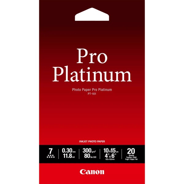 Canon PT-101 / 2768B013 / Pro Platinum Fotopapier Weiß (10,2 X 15,2Cm, 4 X 6'',-image