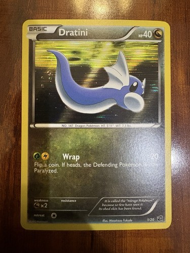 Pokemon Dratini 1/20 Dragon Vault Horizontal Holo 2012 NM/M PACK FRESH 💦