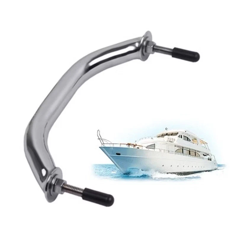 Stainless Steel Polished 8-5/8" Marine Grab Handle Boat Handrail for Yacht RV - Image 2 of 3