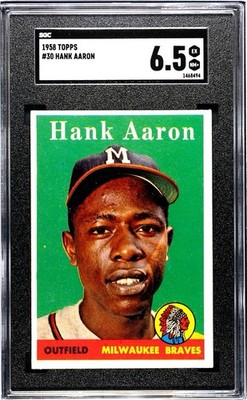 1958 Topps - Hank Aaron #30  SGC 6.5 Ex-NM+ Immaculate BRAVES - Top 10% Card