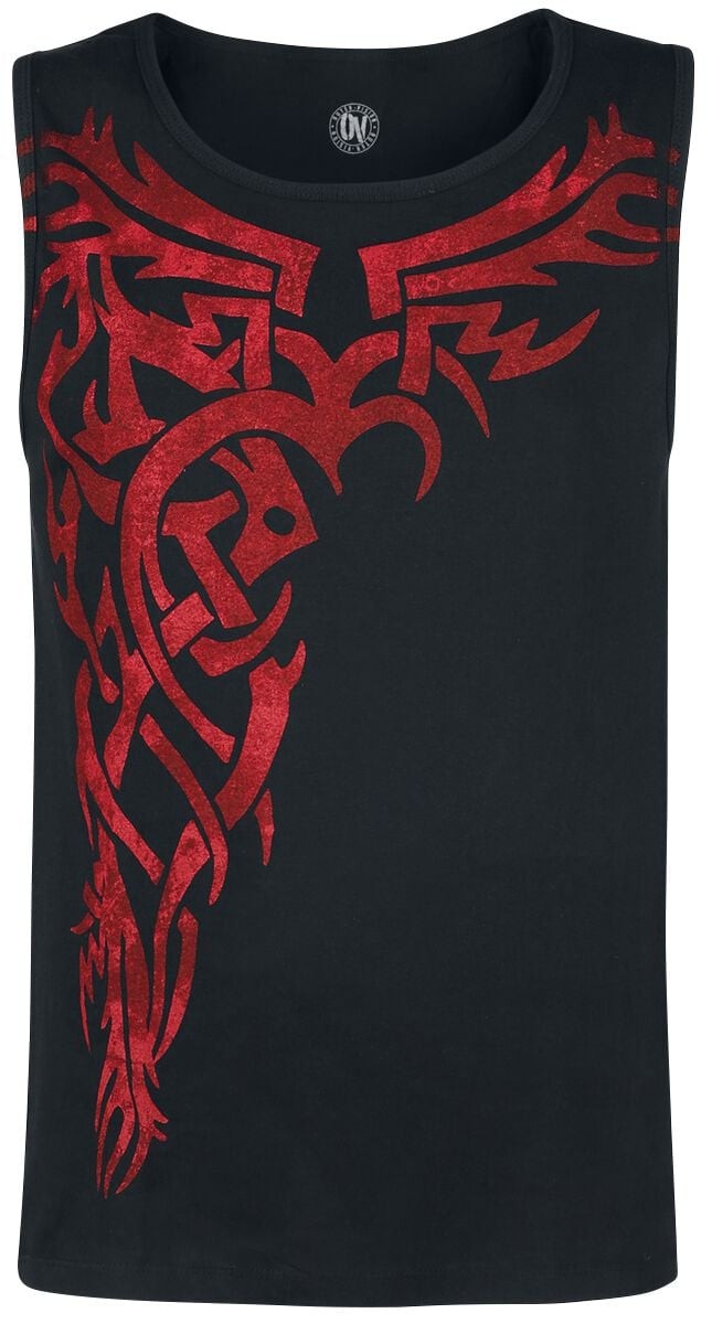 Майка Outer Vision с татуировкой Herren Wings Tattoo schwarz Basics, Готика, Рок-одежда