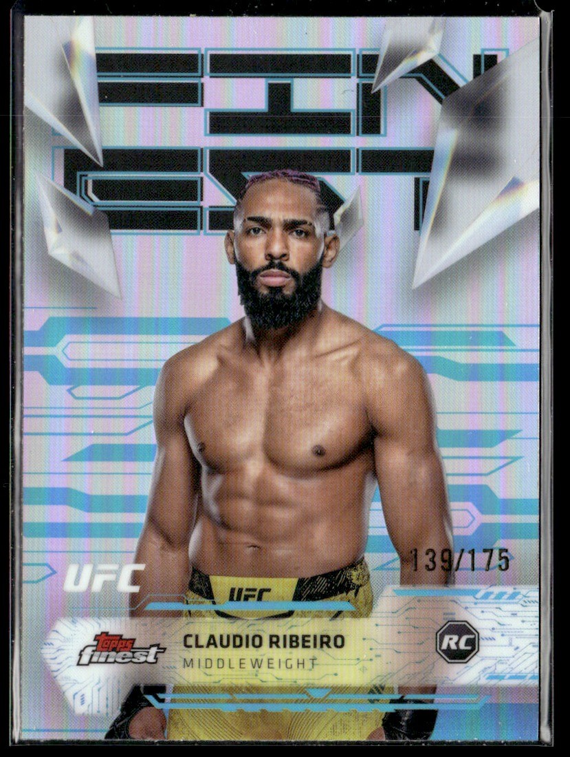 2025 Topps Finest UFC Claudio Ribeiro Blue Refractor #/175 KT