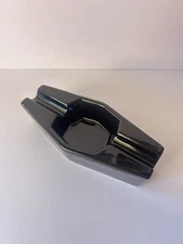 Black Ceramic Double Cigar Ashtray