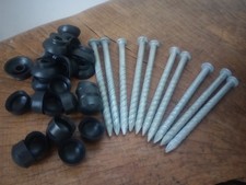 Corrugated Roofing Twist Screw Nails 130mm Pack Of 30 With sela Washers And Cap