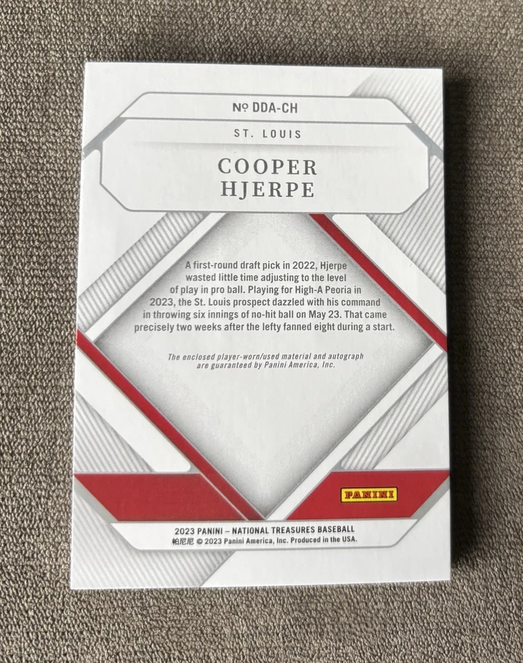 2023 NATIONAL TREASURES #DDA-CH COOPER HJERPE AUTO /99 - Image 3 of 3