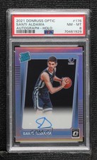 2021-22 Panini Donruss Optic Holo Prizm Signatures Santi Aldama PSA 8 Auto 0dz3