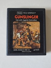 GUNSLINGER Atari 2600 VCS Sears Tele-Games PICTURE LABEL TELEGAMES No End Label image