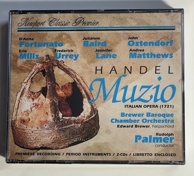 Handel Muzio SEALED 2 Cd Palmer Baird Mills Fortunato Ostendorf Bononcini Opera