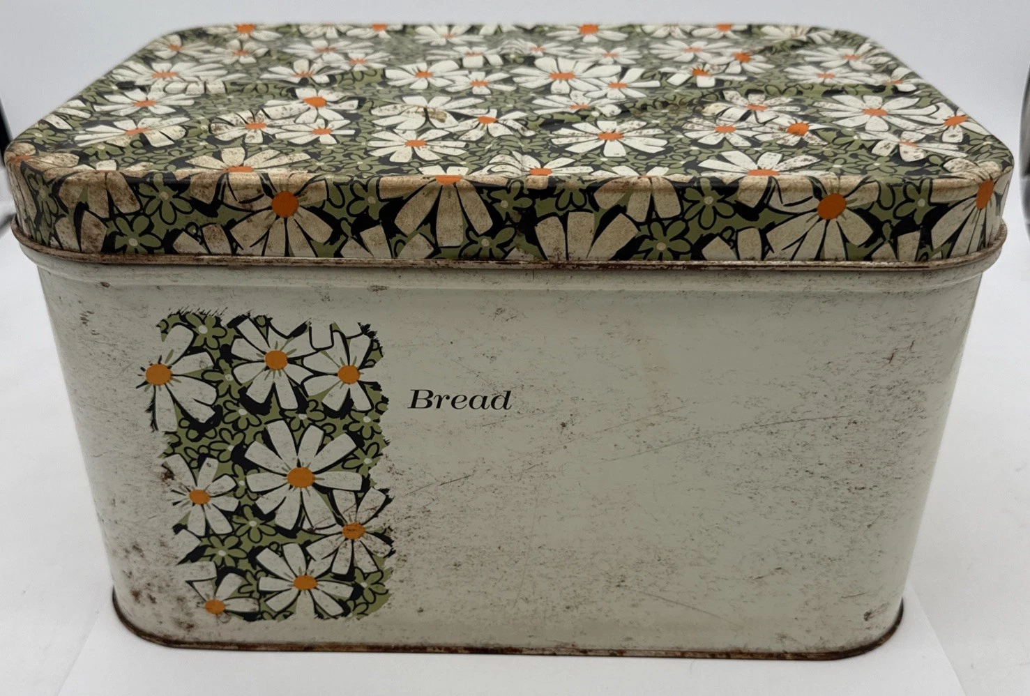 Vintage Retro Mid-Century Bread Box w/ Hinged Lid & Floral Design - Made In USA
Opens in a new windo
