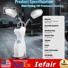 Professional Salon Hair Steamer Rolling Stand Color Processor Oil Treatment