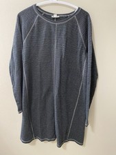 J. Jill tunic dress women's medium striped long sleeve comfort modest