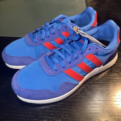 Adidas Run 60s 4.0 Men s Size 9 Blue Red Sneakers Shoes New W Tags