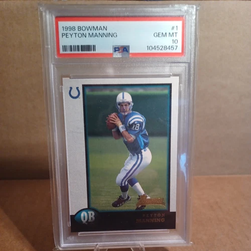 1998 Bowman Peyton Manning Rookie RC #1 Colts PSA 10