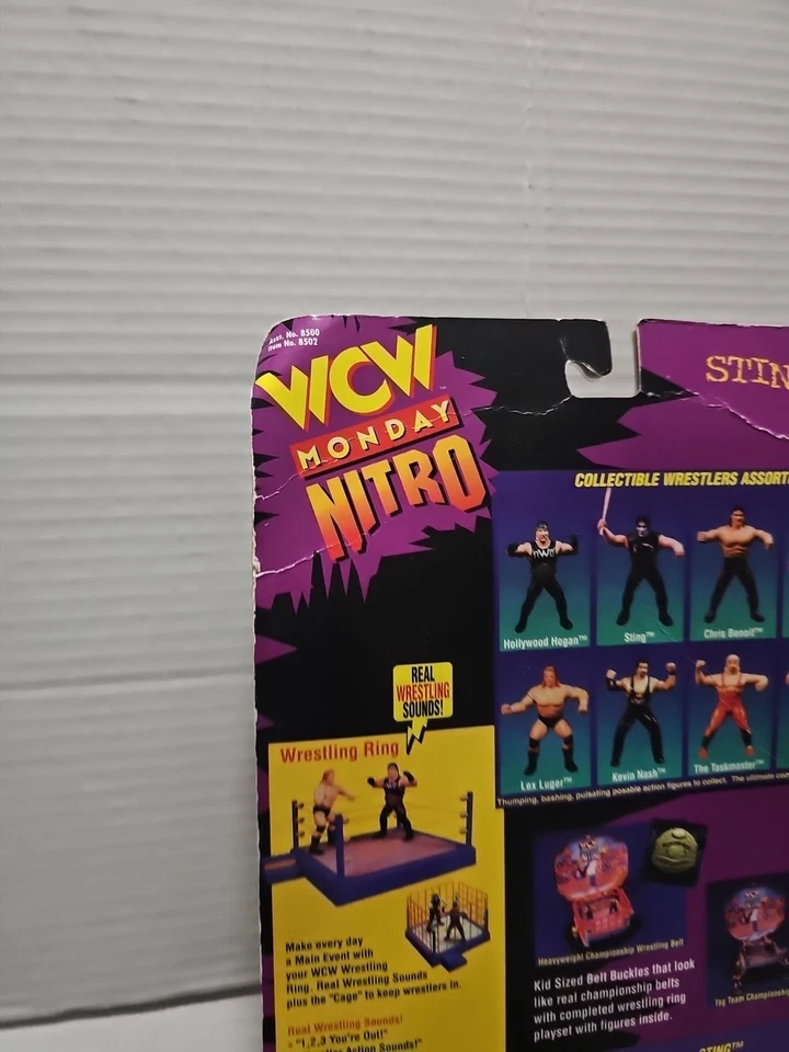 Figura de acción vibradora WCW Monday Nitro Sting 1997, en paquete original. Foto 3 de 4