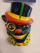 RETRO DAPPER CAT HALLOWEEN MASK COSTUME / WALL DISPLAY DECOR PROP DECORATION
