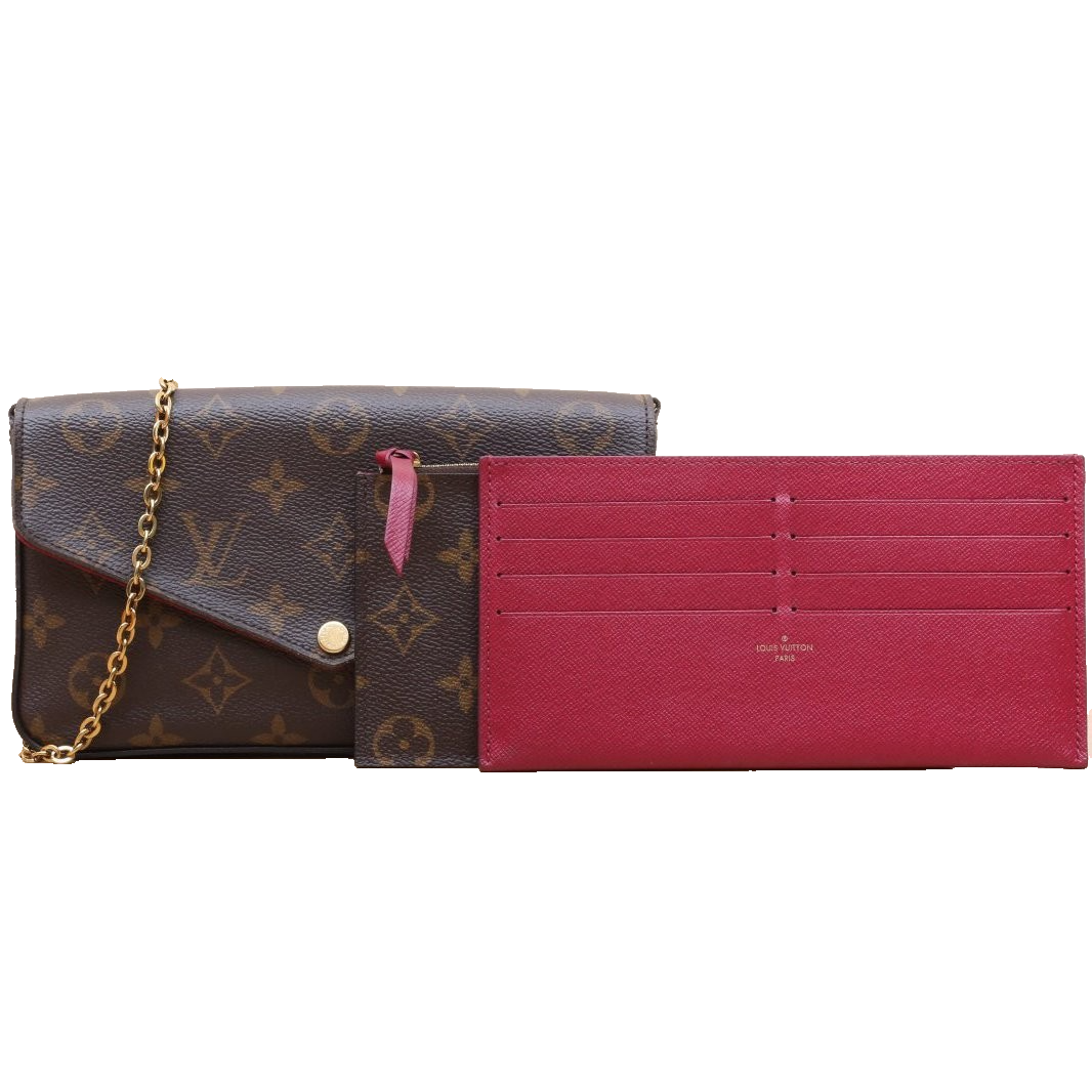 LOUIS VUITTON Félicie Pochette Monogram Wallet on Chain 582370