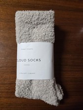 Warm Cozy Cloud Socks Super Soft Sleep Socks STONE Color.