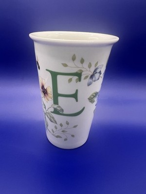 Lenox Butterfly Meadow 5.5 In Vase With Initial E