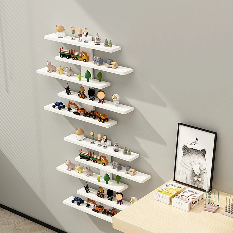 Floating Shelves for Wall, Small PVC Display Rack for Collectibles-Figures, Toy - Image 4 of 4