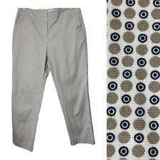 Talbots VTG Geometric Dot Cropped Pants Stretch 10P Petite