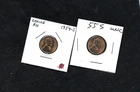 1954 S & 1955 S  Lincoln Wheat Cents BU Free shipping
