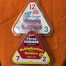 Three Corner Flash Cards, Addition, Subtraction, Multiplication And Division