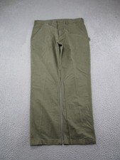 Carhartt Work Pants B324-ARG Green Men  s Size 38x32 Relaxed Fit Carpenter