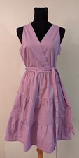 New J.Crew Factory sz 4 Faux-wrap sleeveless mini dress light purple br910 3373