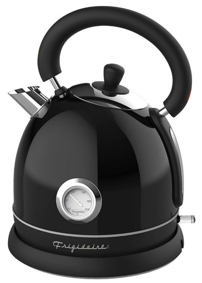 FRIGIDAIRE EKET125-BLACK Retro Electric Water Kettle Stainless