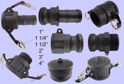 Camlock LAGE FLACHSCHLAUCH Polypropylen Armaturen TYP A,B,C,D,DC,DP,E,F - 1/2''-4''