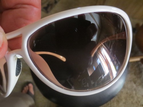 Vintage Lindsey Kildow Aviator White Sunglasses - Picture 4 of 11