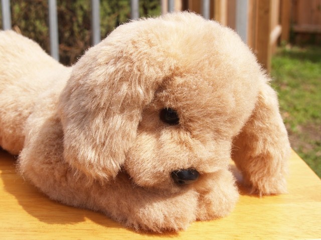 Vintage GUND 1985 Plush Tan Puppy Dog Muttsy Mutsy Suede Paws 15