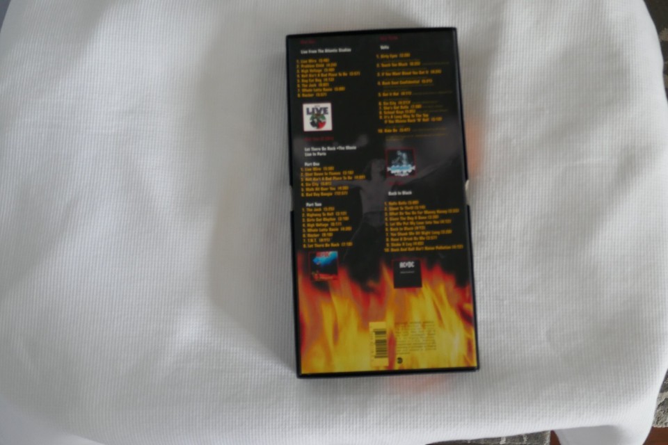 AC/DC Bonfire Box Set Booklet, Guitar Pick, Bottle Opener Key Ring, 2