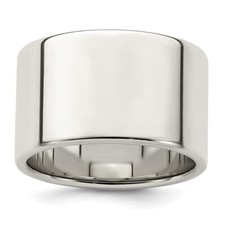 Sterling Silver 12mm Flat Band Ring