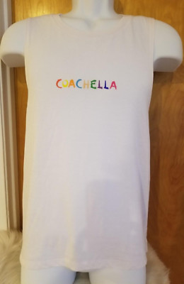 COACHELLA MUSIC FESTIVAL 2019 LOGO TANK TOP BLACKPINK BAD BUNNY INDIO CA MEDIUM