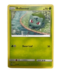 Pokemon BULBASAUR Card SHINING LEGENDS 1/73 Trading Card Seed Pokemon HP 70 2017