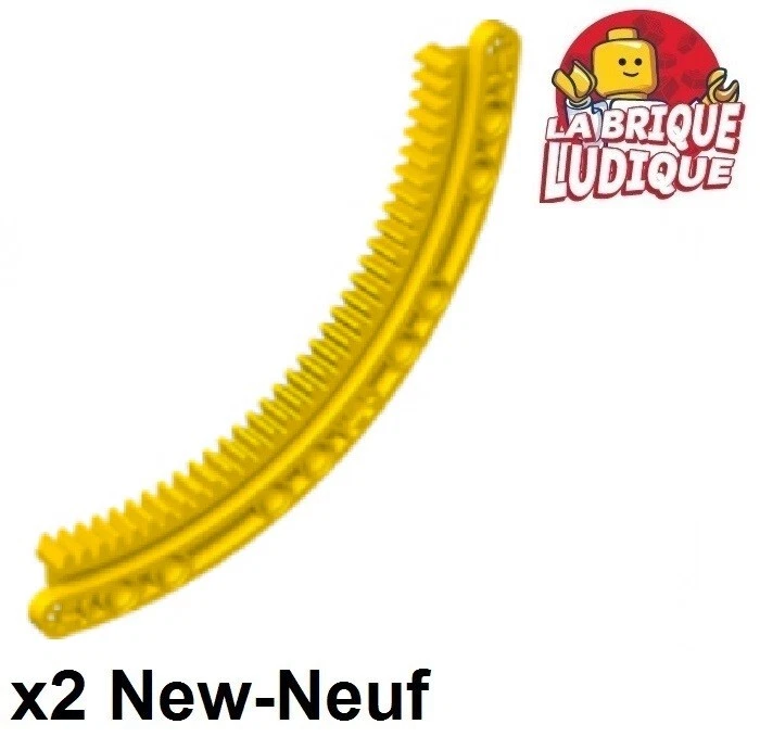 LEGO Technic 2x Gear Rack Serrated 11x11 Curved Yellow 24121 eBay