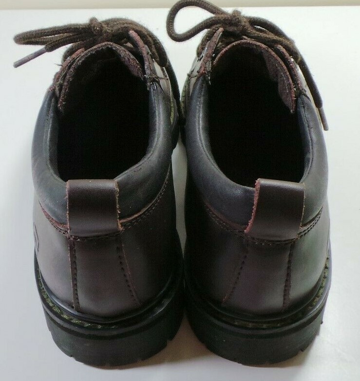 Skechers Men's Brown Oxford Leather Work Shoes Size 9… Gem