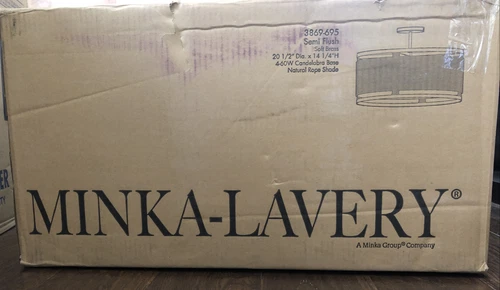 Minka-Lavery 3869-695 Windward Passage Semi-Flush Mount Soft Brass - Picture 2 of 4