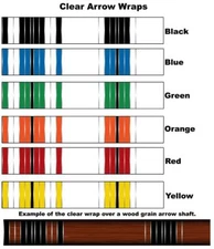 White Water Archery Clear Transparent Traditional 13a Arrow Wraps 15 Pc Pack