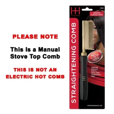 Annie Hot & Hotter Straightening Comb, Wide Teeth - Medium Curved Teeth # 5503
