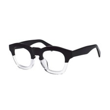 Vintage Acetate Crystal Black Eyeglass Frames Thick Full Rim Retro GlassesUnisex